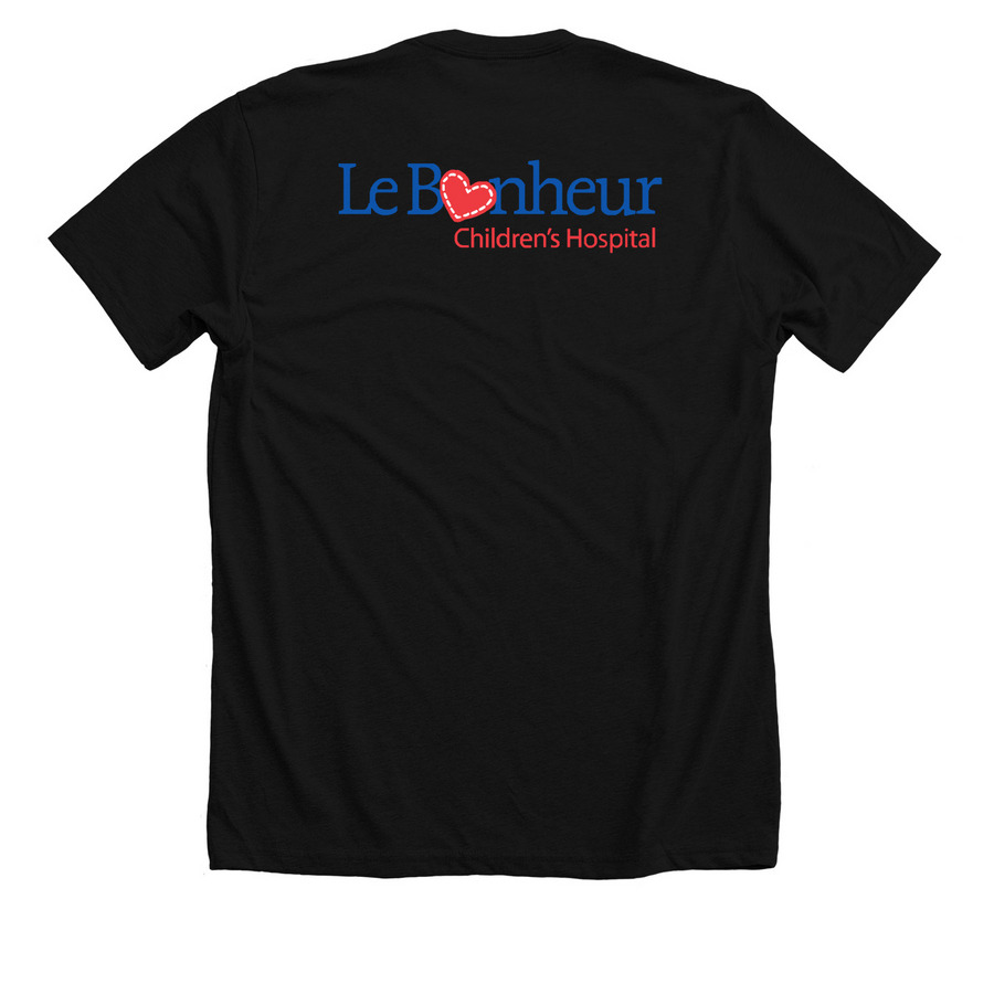 Le Bonheur: camo blue trauma, a Solid Black Blend Premium Unisex Tee (back-view)
