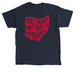 The 'Land': Red, a Navy Classic Unisex Tee