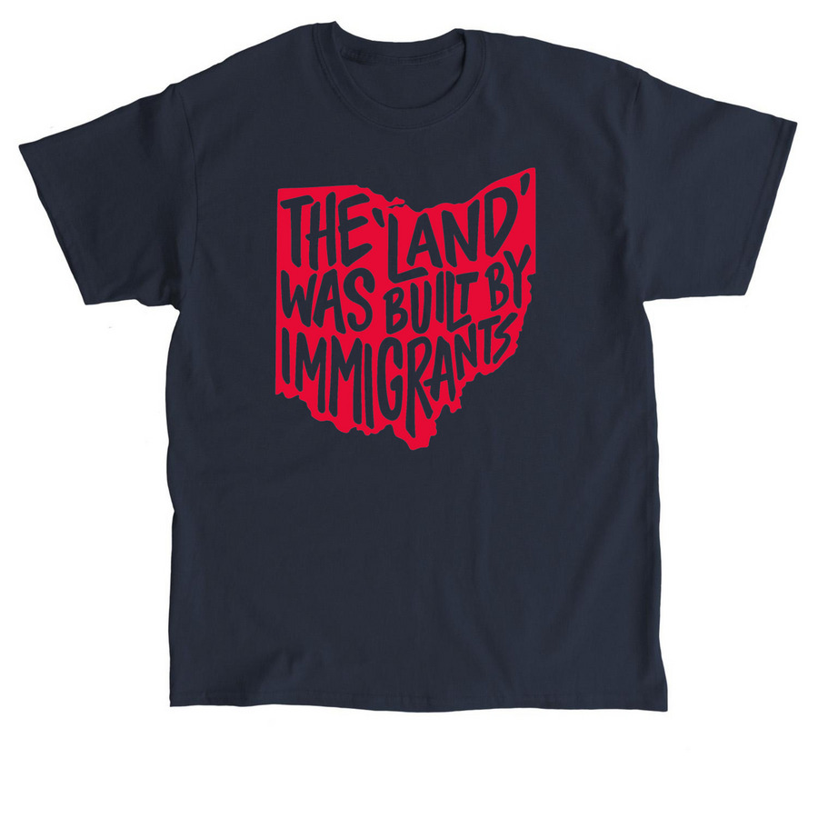The 'Land': Red, a Navy Classic Unisex Tee