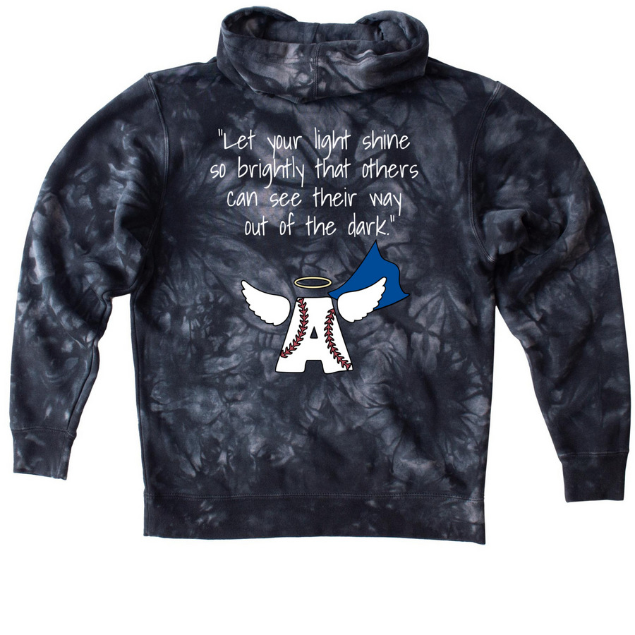 Anthonys Way Merchandise&nbsp;, a Black Youth Tie Dye Pullover Hoodie (back-view)