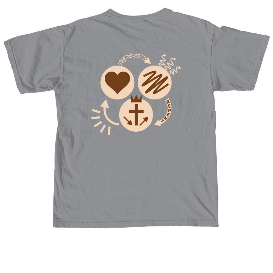 SM Good News 2025, a Granite Comfort Colors Unisex Tee (back-view)