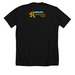 Duke Rabbit, Dark Mode, a Solid Black Blend Premium Unisex Tee (back-view)