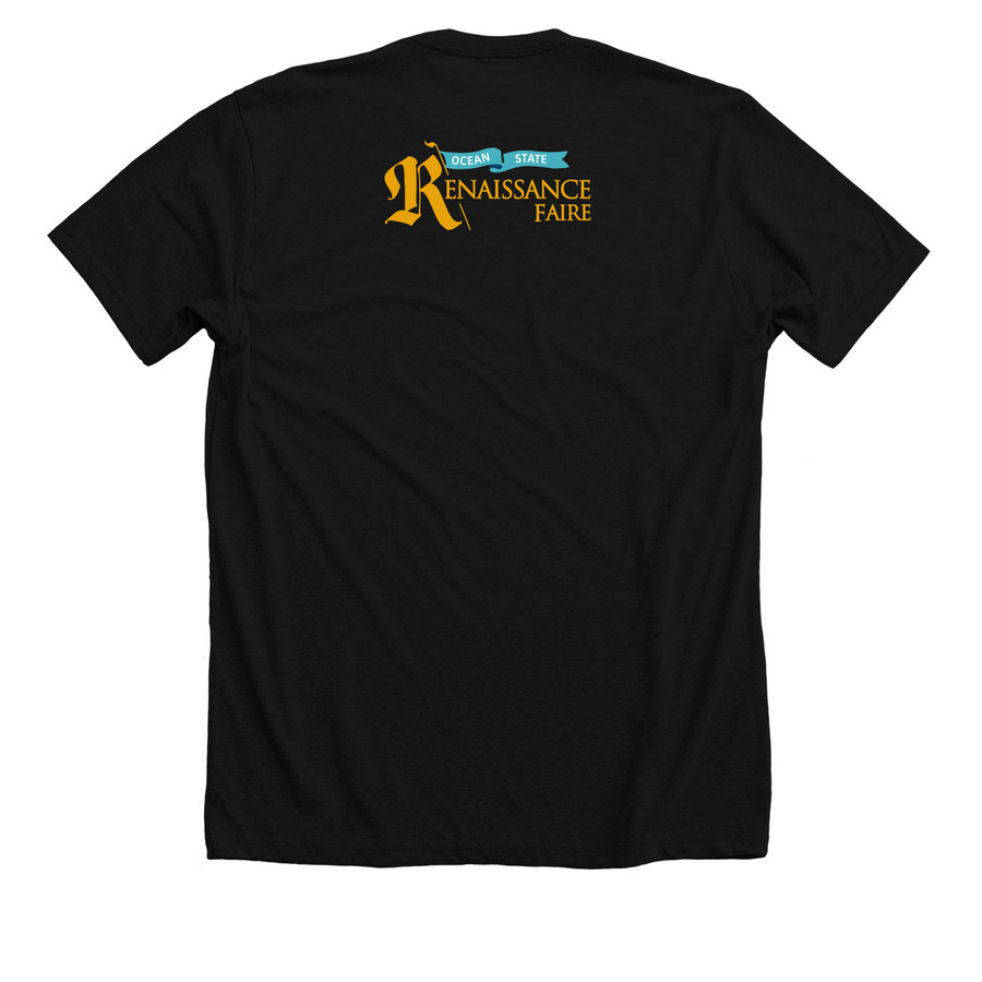 Duke Rabbit, Dark Mode, a Solid Black Blend Premium Unisex Tee (back-view)