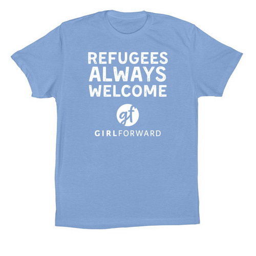Refugees Always Welcome&nbsp;*Vintage re-release!*, a Carolina Blue Premium Cotton Tee