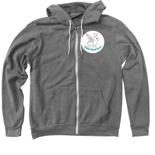 RARR logo hoodie, a Deep Heather Zip Up Hoodie