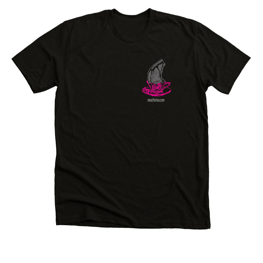 Meat For Tea Meatcup Logo, a Solid Black Blend Premium Unisex Tee