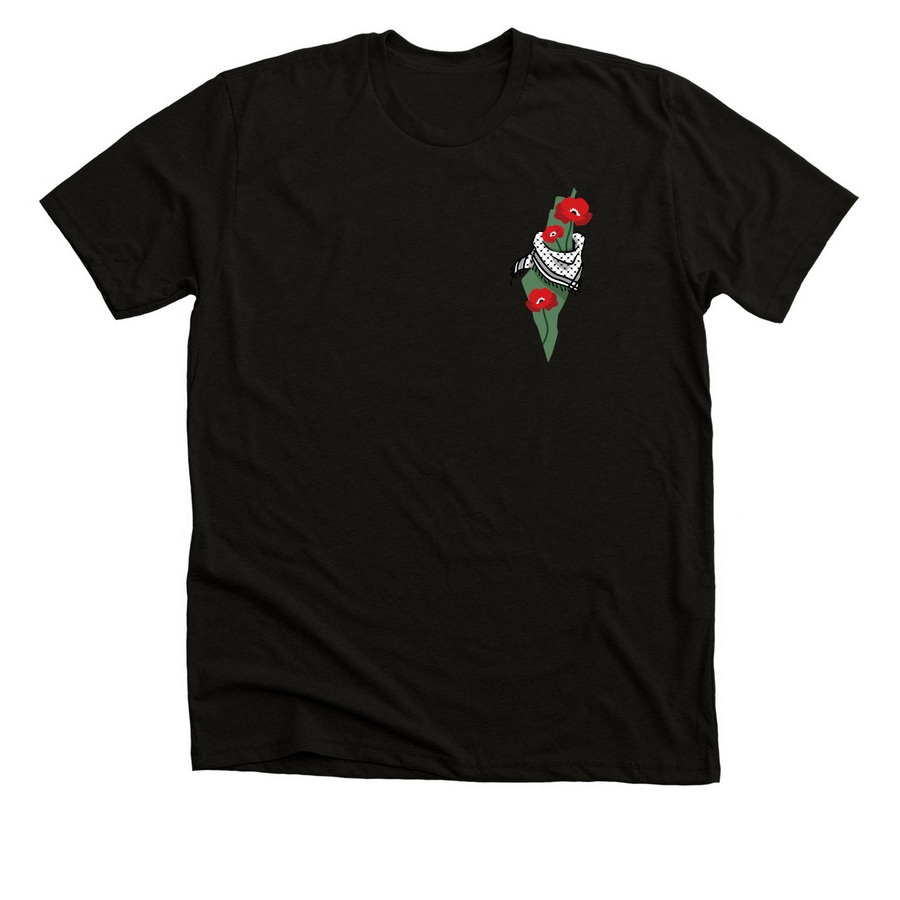 Pal Map, a Black Heather Premium Unisex Tee