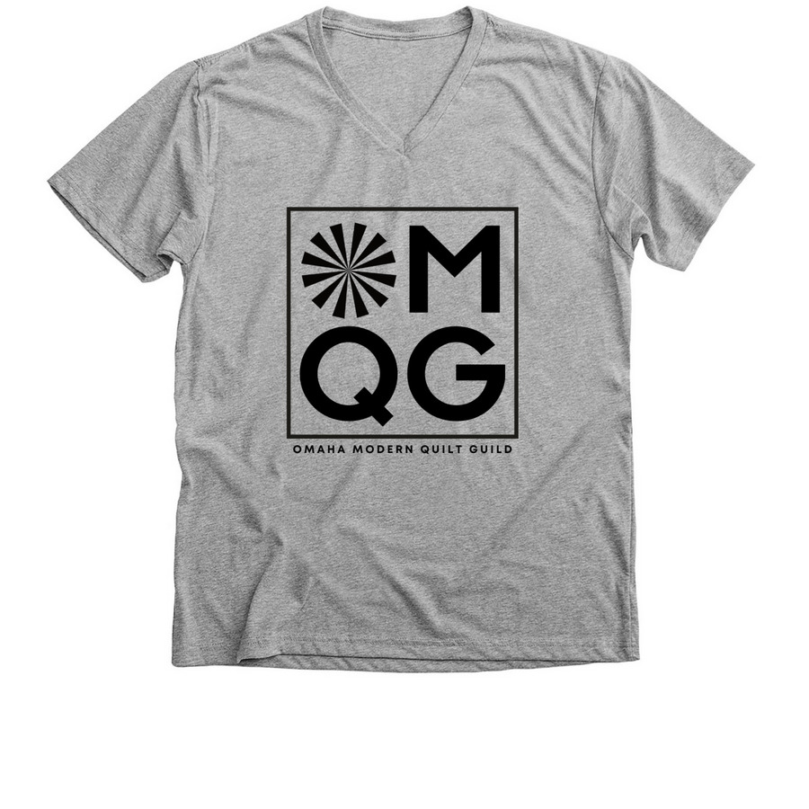 Black Large Logo, a Athletic Heather Premium V-Neck Tee