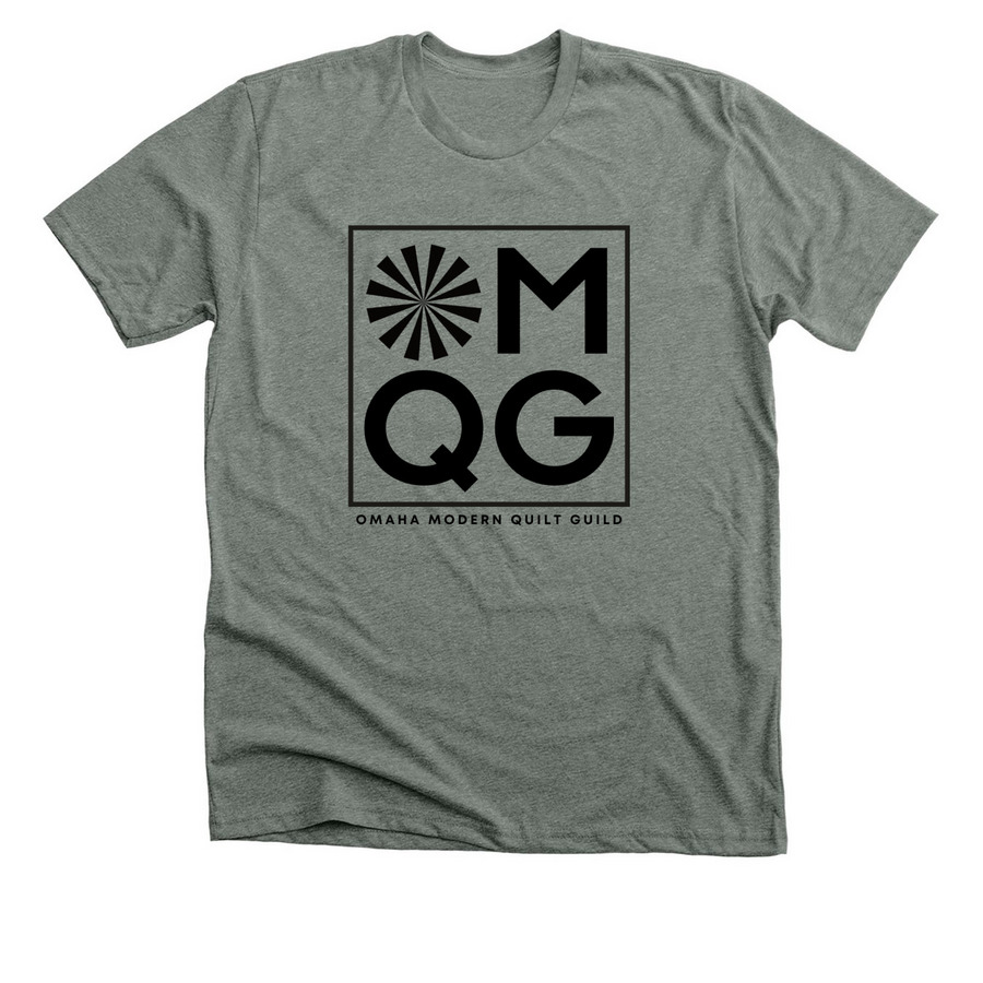 Black Large Logo, a Deep Heather Premium Unisex Tee