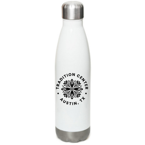 Tradition Center Heritage Bottle, a White Stainless Steel Water Bottle
