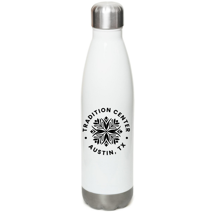 Tradition Center Heritage Bottle, a White Stainless Steel Water Bottle