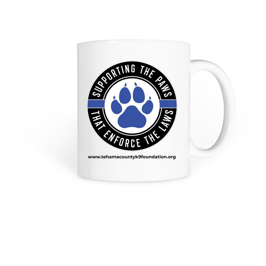 Tehama Co K9 Foundation, a White Coffee Mug