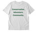 Apparel - Green Text, a White Stanley/Stella Unisex Creator 2.0 Tee (back-view)