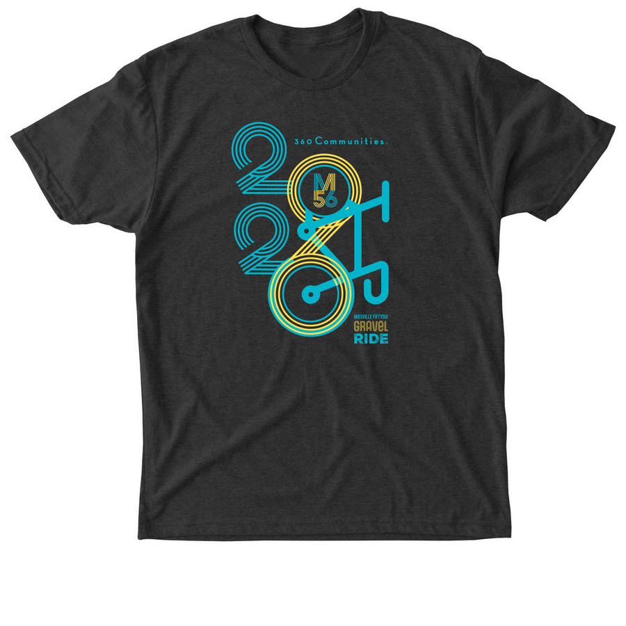 2026 MIESVILLE FIFTYSIX GRAVEL RIDE, a Vintage Black Triblend Unisex Tee