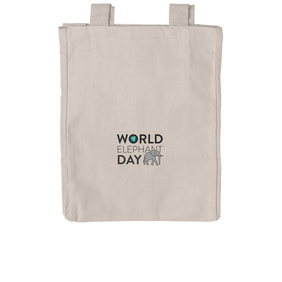World Elephant Day 2026, a Pumice Reclaimist Everywhere Tote Bag (back-view)