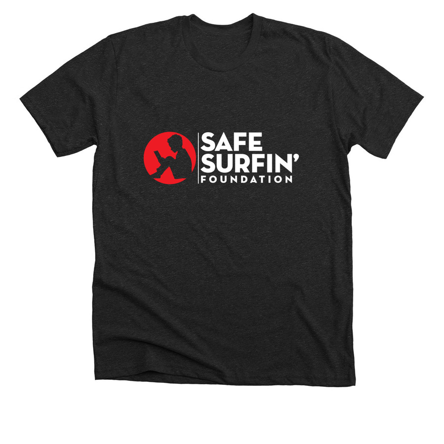 Safe Surfin' Foundation, a Dark Grey Heather Premium Unisex Tee