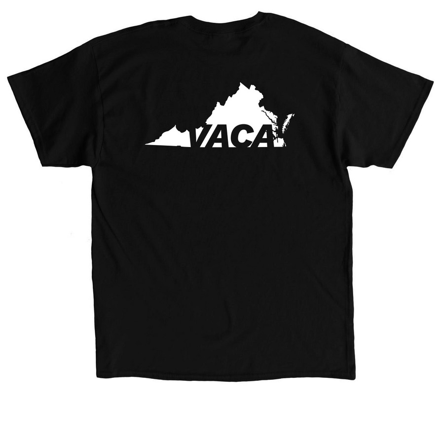 New VACA, a Black Classic Unisex Tee (back-view)