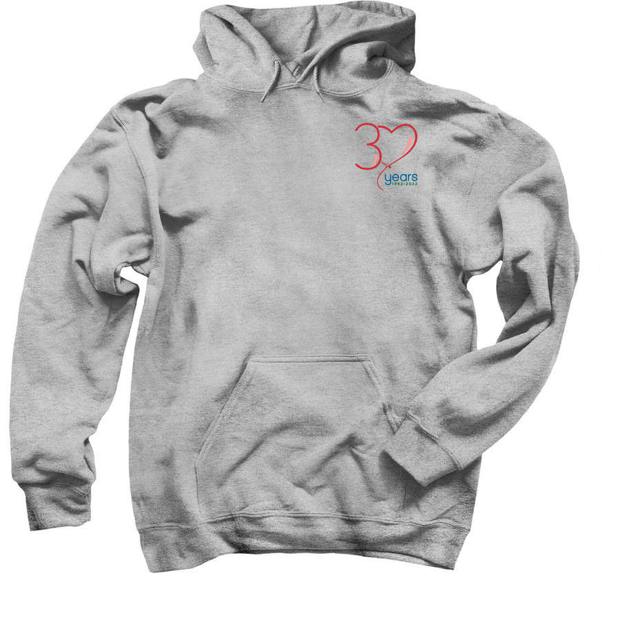 Limited Edition 30yr Tee?Light, a Sport Grey Pullover Hoodie