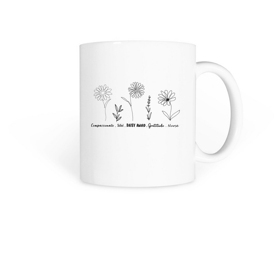 DAISY Award Outline Mug, a White Coffee Mug