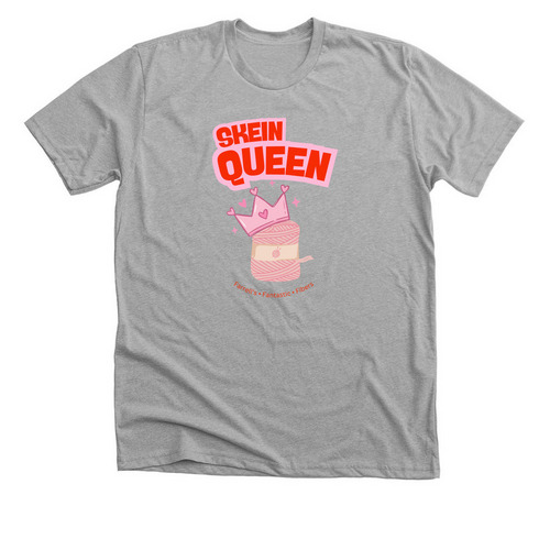 Britt's Skein Queen, a Athletic Heather Premium Unisex Tee
