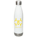 Wild Hornets Orc-Gurgler Water Bottle, a White Stainless Steel Water Bottle (back-view)