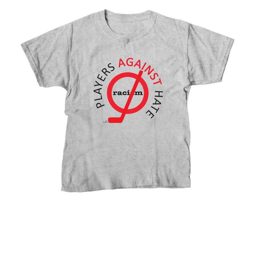 Players Against Hate Logo, a Sport Grey Youth Unisex Tee