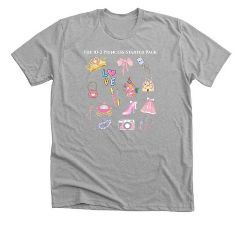 Adina's 10-2 Princess Starter Pack, a Athletic Heather Premium Unisex Tee