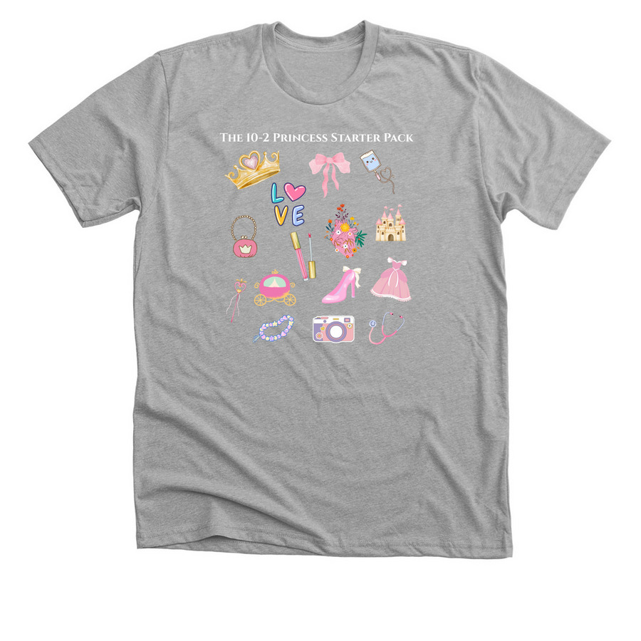 Adina's 10-2 Princess Starter Pack, a Athletic Heather Premium Unisex Tee