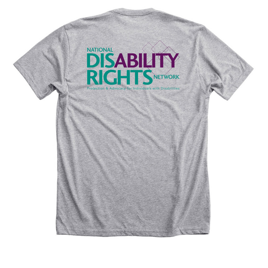 THE FUTURE IS INCLUSIVE, a Athletic Heather Premium Unisex Tee (back-view)