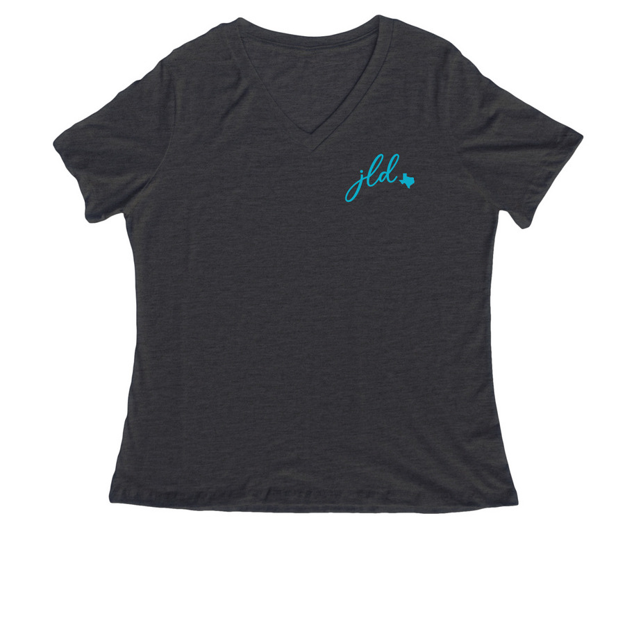 JLD Texas, a Dark Grey Heather Women's Relaxed V-Neck Tee