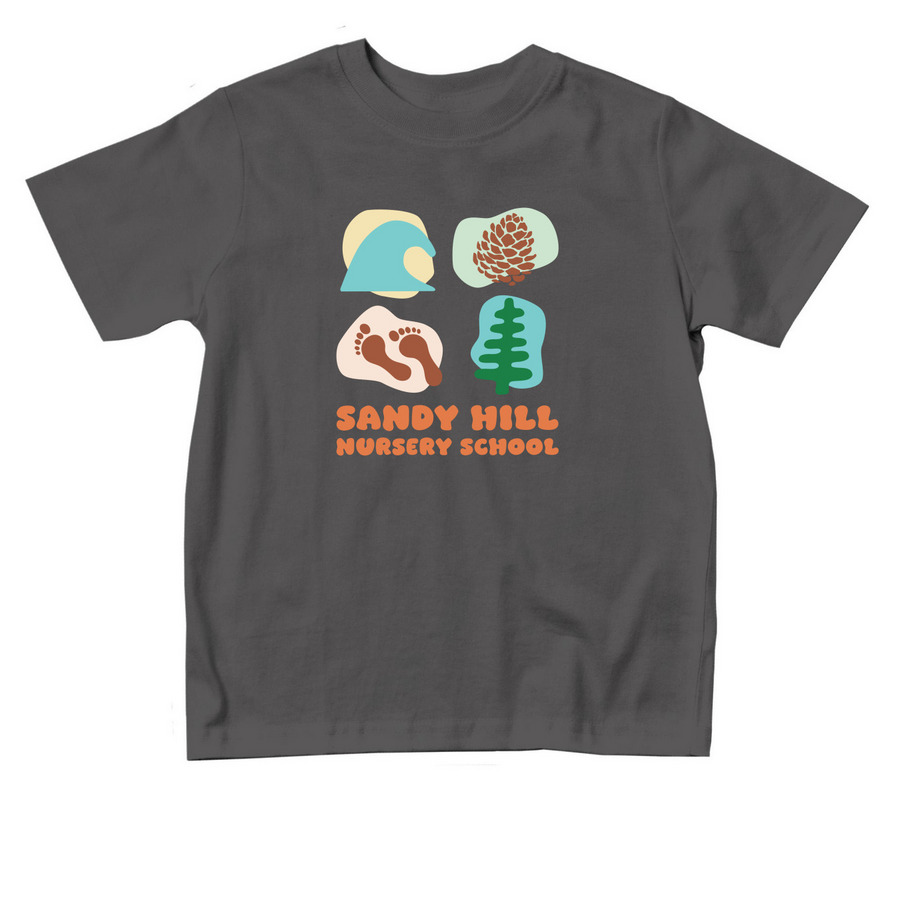 Sandy Hill Preschool Shirt, a Charcoal Toddler Tee