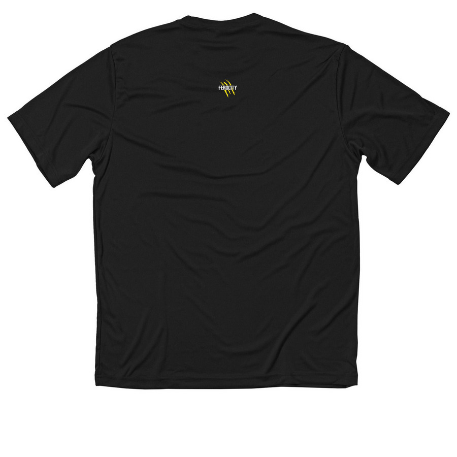 Men's Workout Tee, a Black Classic Performance Tee (back-view)