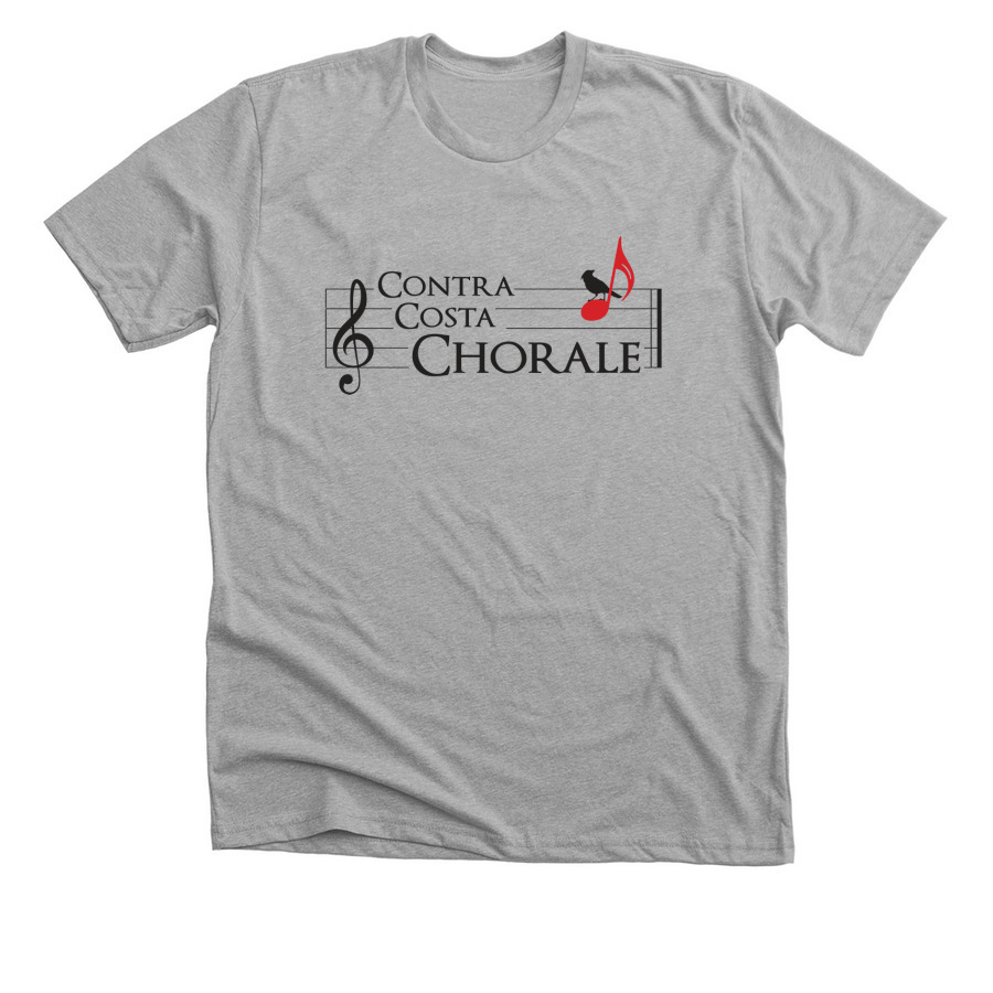 Chorale Logo Dark, a Athletic Heather Premium Unisex Tee