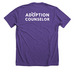 Cat Adoption Counselor Shirt, a Heather Team Purple Premium Unisex Tee (back-view)