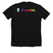 LOVE IS KOSHER, a Solid Black Blend Premium Unisex Tee (back-view)