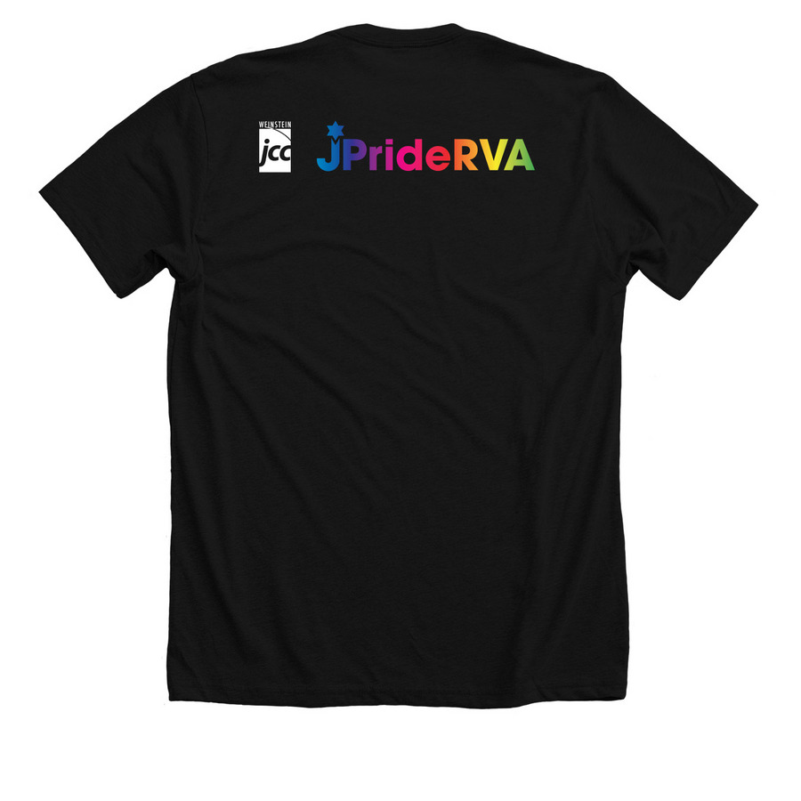 LOVE IS KOSHER, a Solid Black Blend Premium Unisex Tee (back-view)