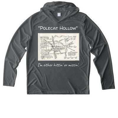 Purcellville Heritage Collection, a Dark Smoke Grey UV Performance Long Sleeve Hoodie