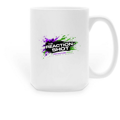 REACTION SHOT MUG., a White Large Coffee Mug