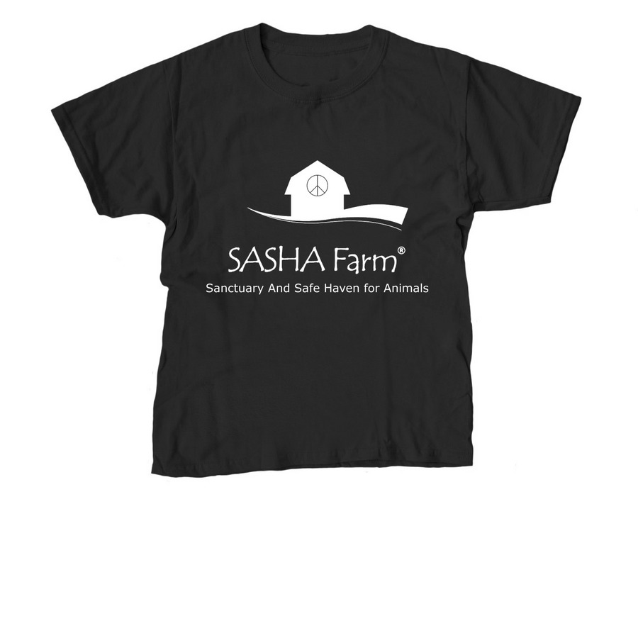 White Logo, a Black Youth Unisex Tee