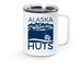 Alaska Huts Mug, a White Stainless Steel Travel Mug