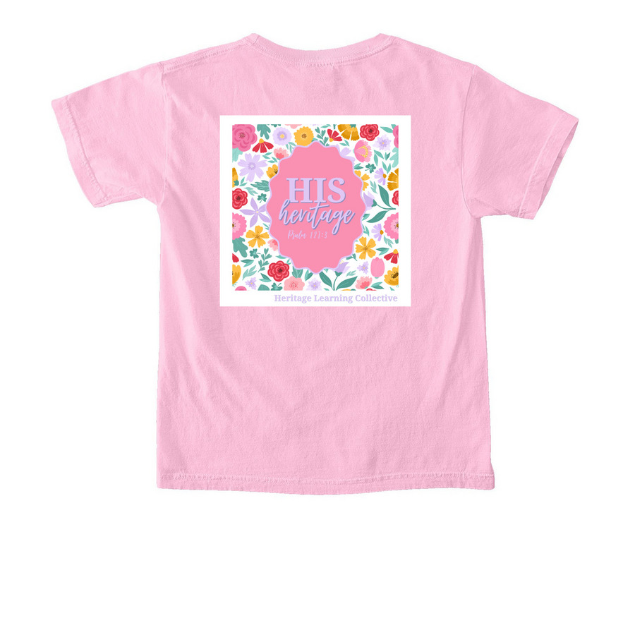 Heritage Learning Collective Girl, a Blossom Comfort Colors Youth Tee (back-view)