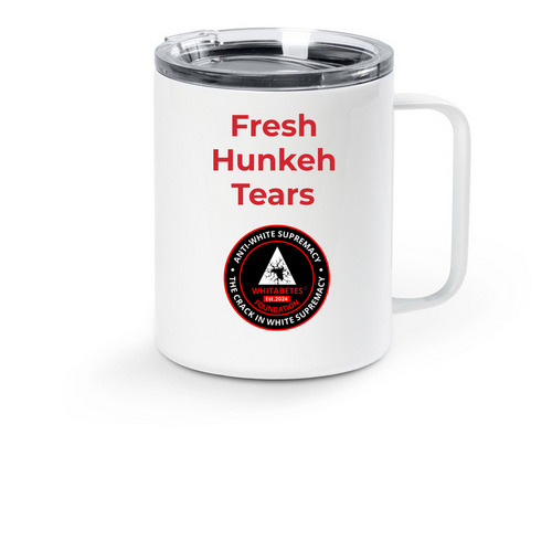 Fresh Hunkeh Tears, a White Stainless Steel Travel Mug