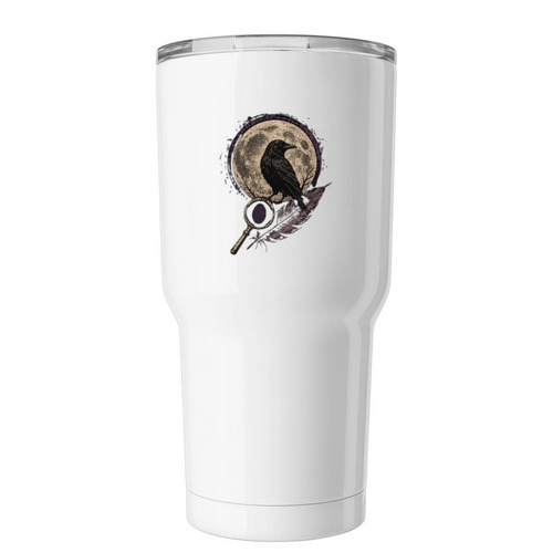True Crime Chick Tumbler, a White Insulated Tumbler