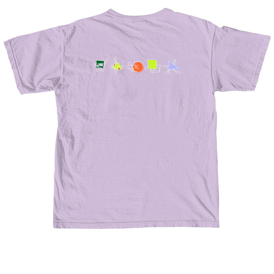 Friends of the Gym Shirt&nbsp;, a Orchid Comfort Colors Unisex Tee (back-view)