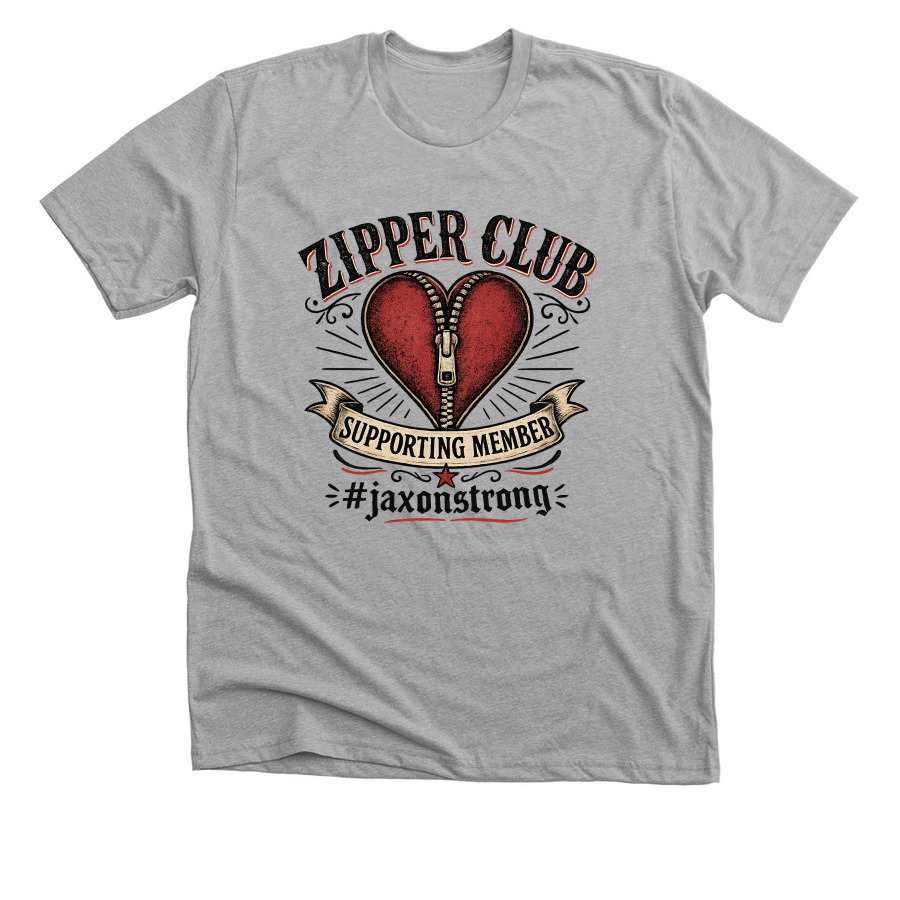 Zipper Club Supporter&nbsp;, a Athletic Heather Premium Unisex Tee
