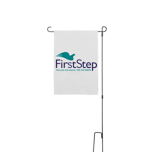 You Are Not Alone Collection, a White 12" x 18" Yard Flag with Stake