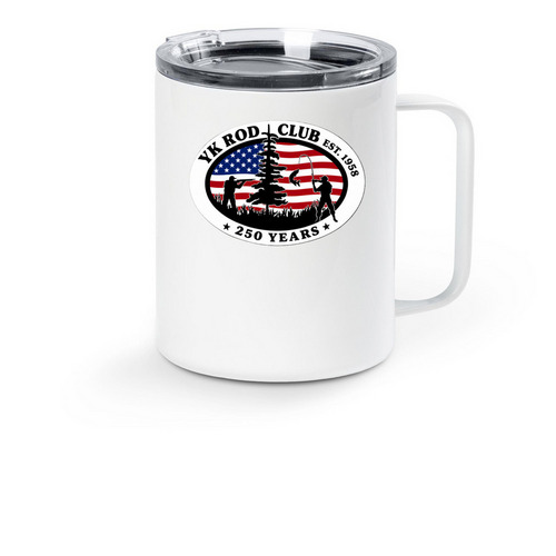 YK Rod Club&nbsp;, a White Stainless Steel Travel Mug