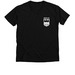 Akron GFS White Crest Front & Back, a Solid Black Blend Premium V-Neck Tee