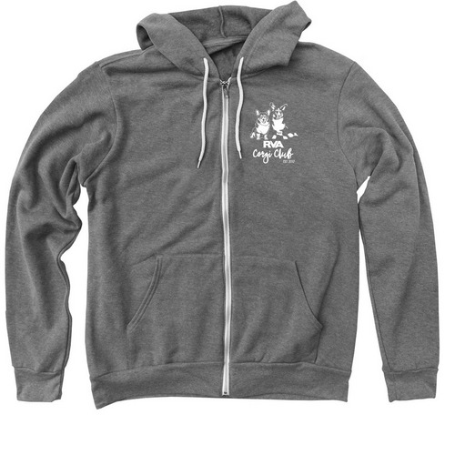 RVA CC Zip Up Hoodie, a Deep Heather Zip Up Hoodie
