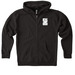 Frozen - Zip Up Jackets - White Snowflake, a Black Heavyweight Zip Up Hoodie